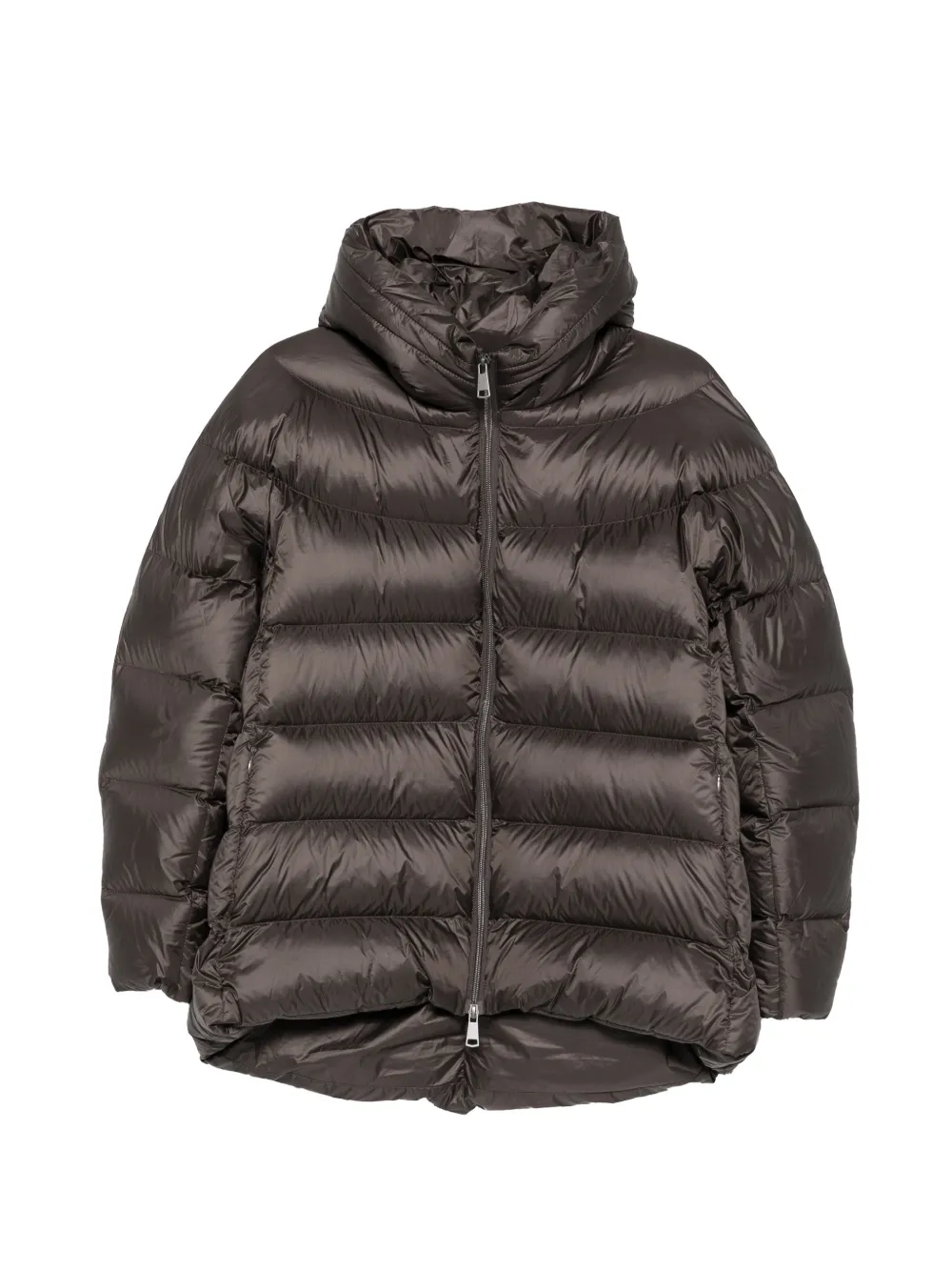 SERGIO MORETTI FIRENZE quilted hooded jacket - Braun