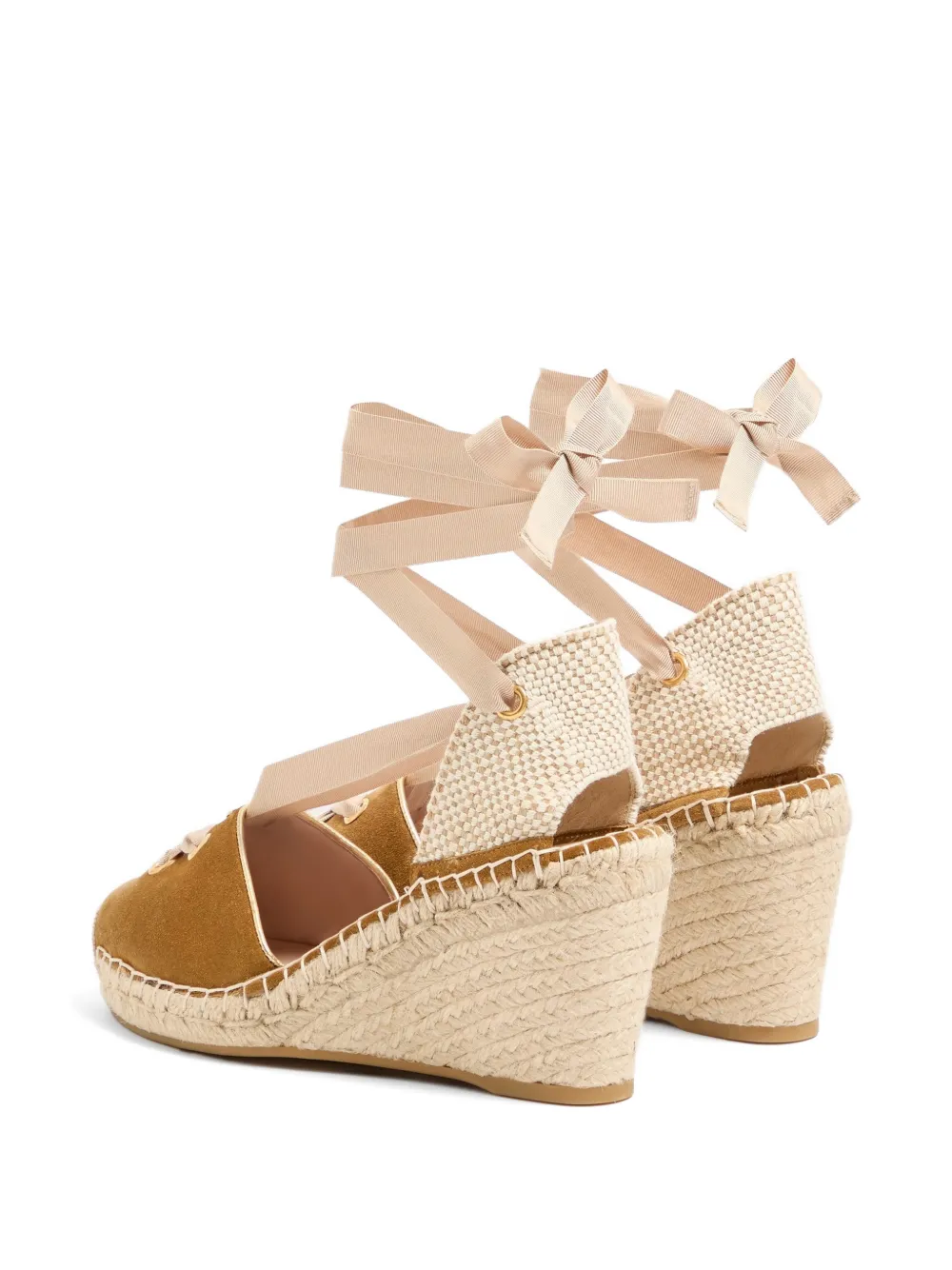 Valentino Garavani Resort wedges in split leather 75mm Bruin
