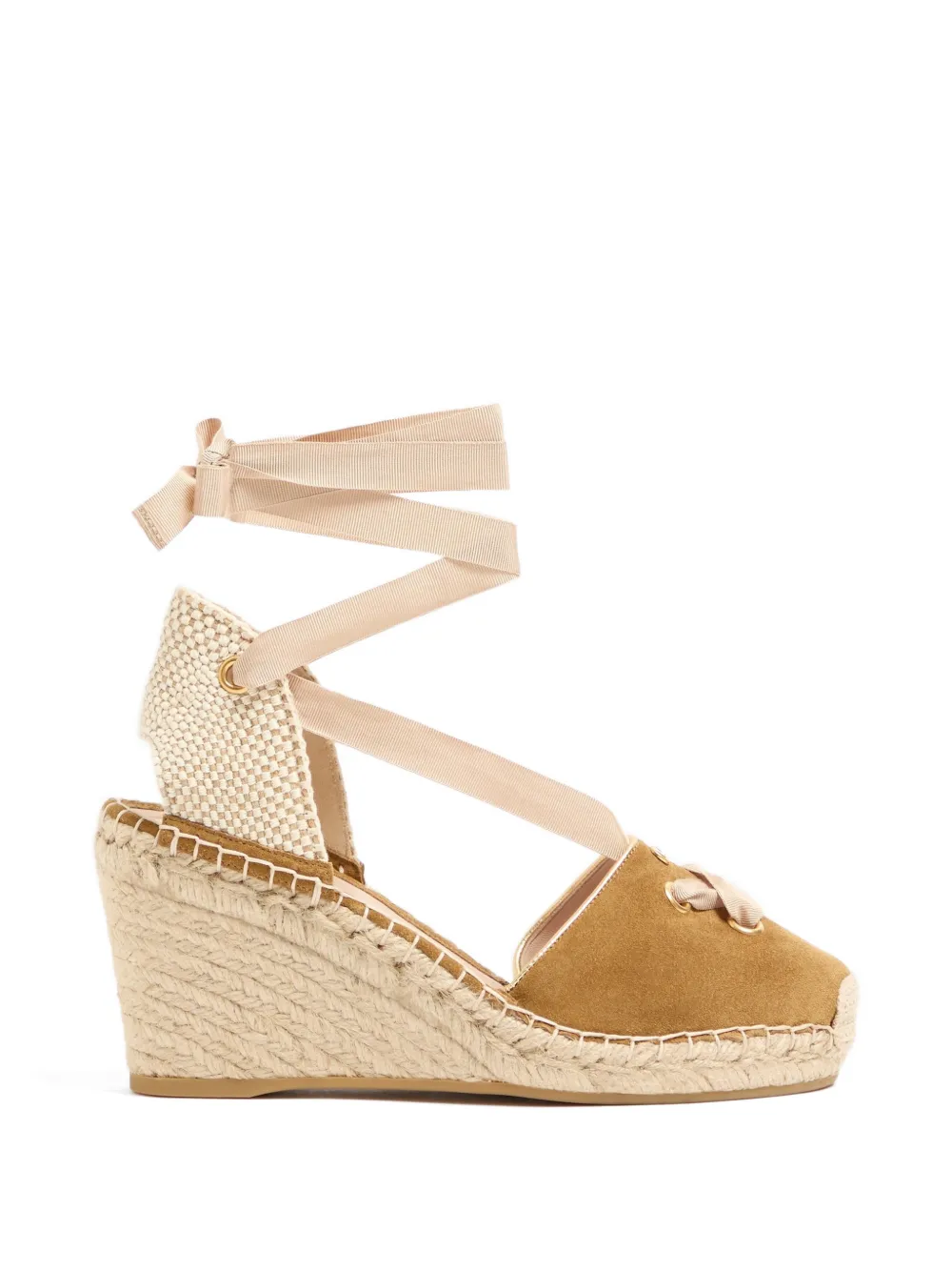 Valentino Garavani Resort wedges in split leather 75mm Bruin