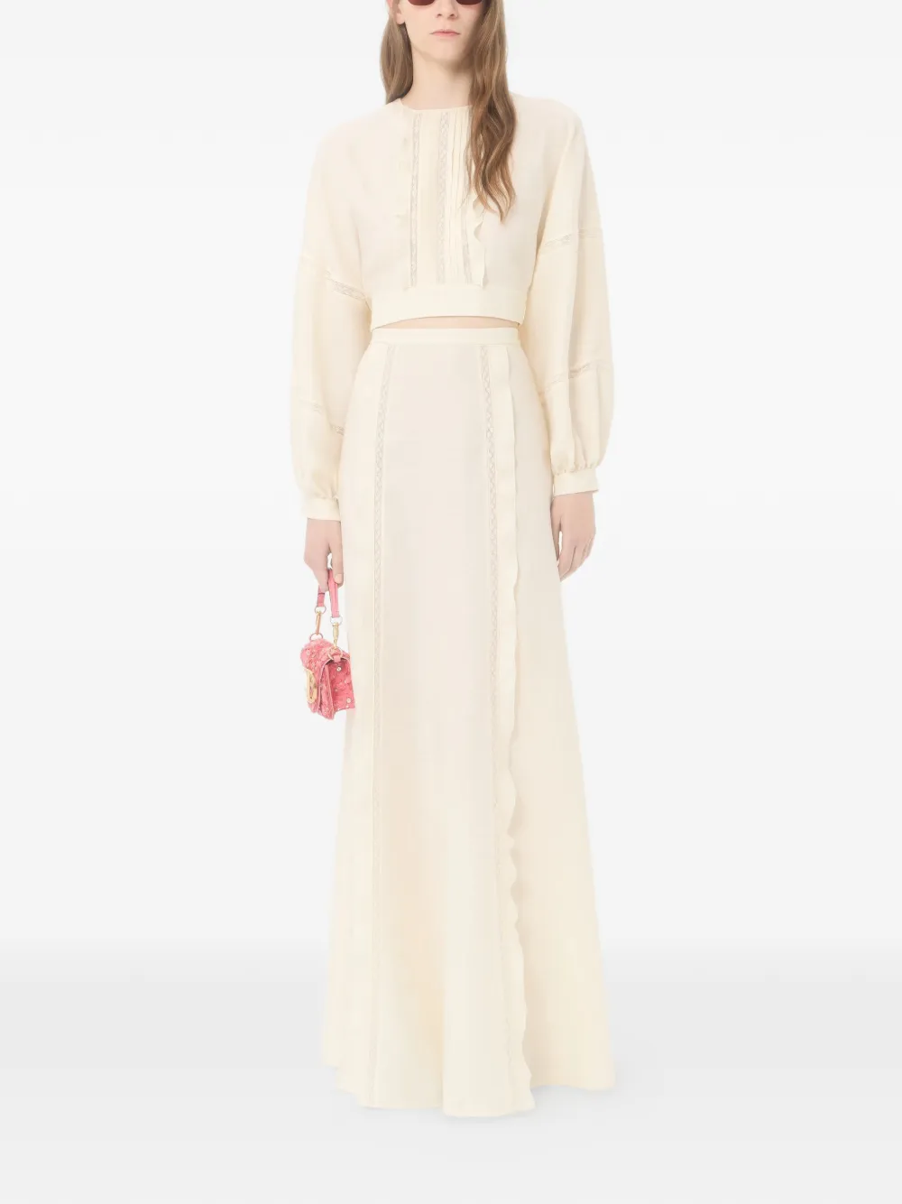 Valentino Garavani Couture linnen top Beige