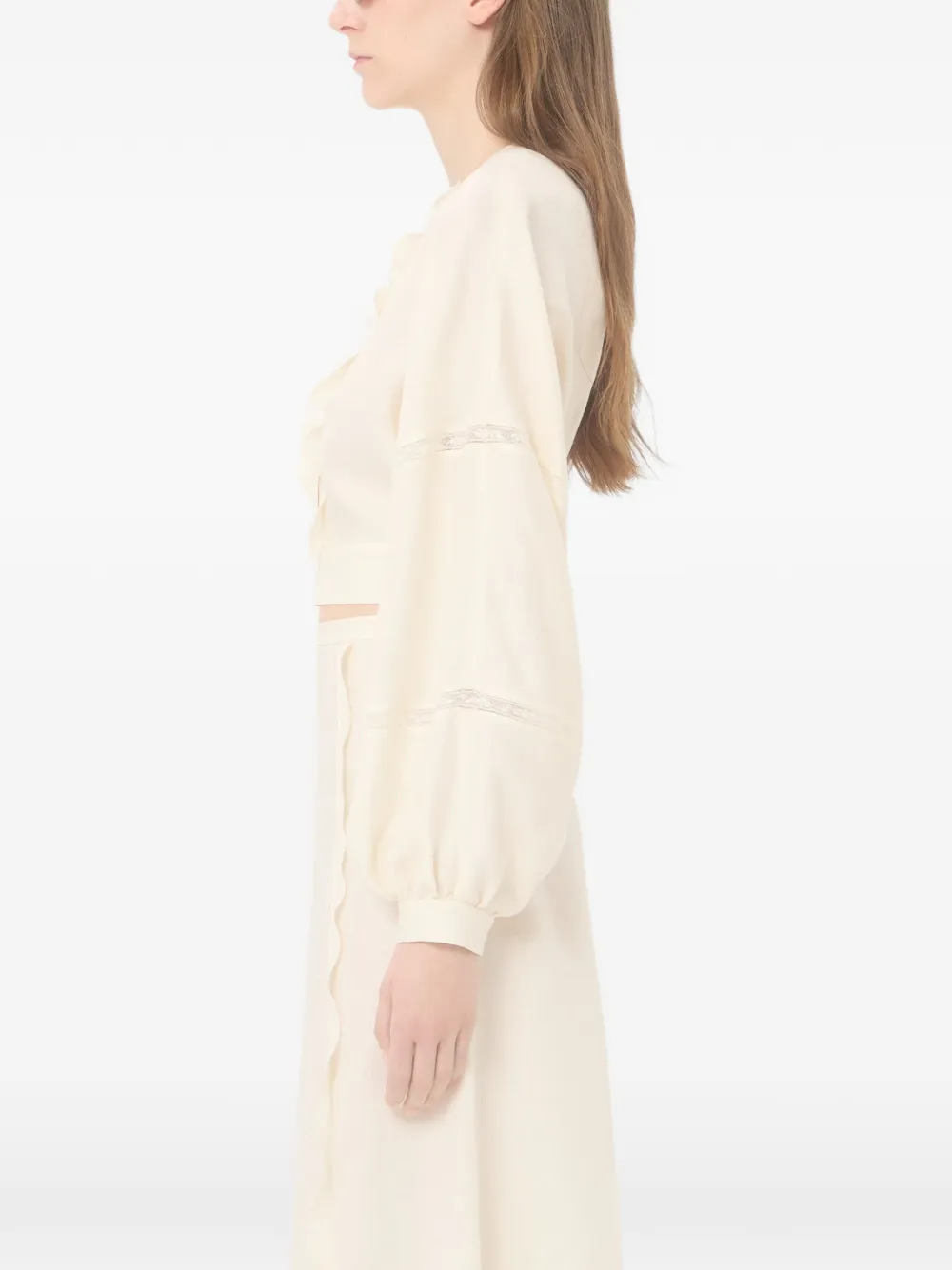 Valentino Garavani Couture linnen top Beige