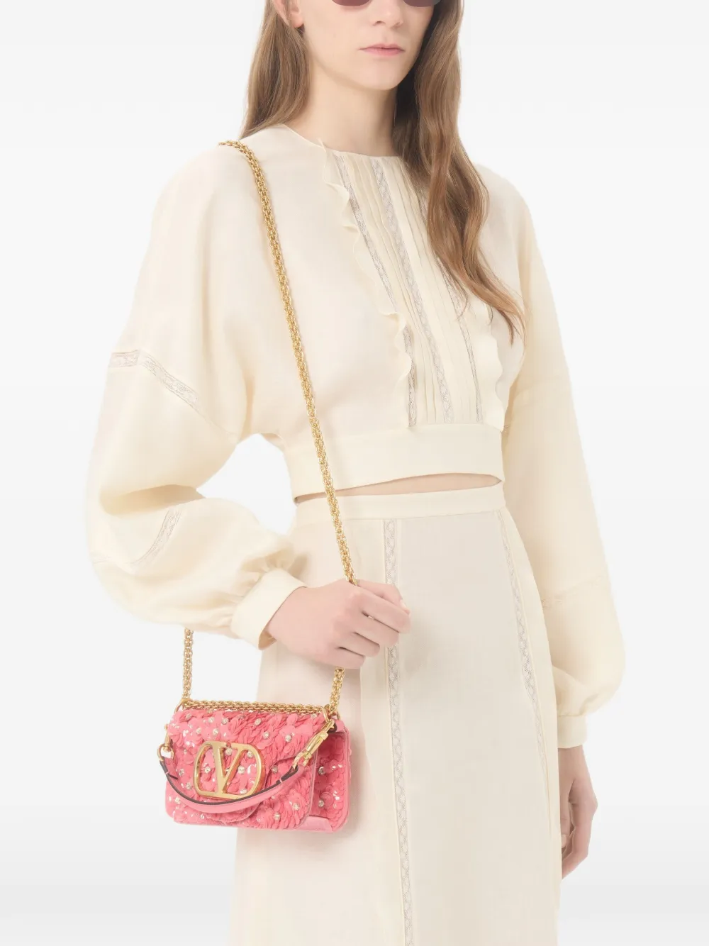 Valentino Garavani Couture linnen top Beige