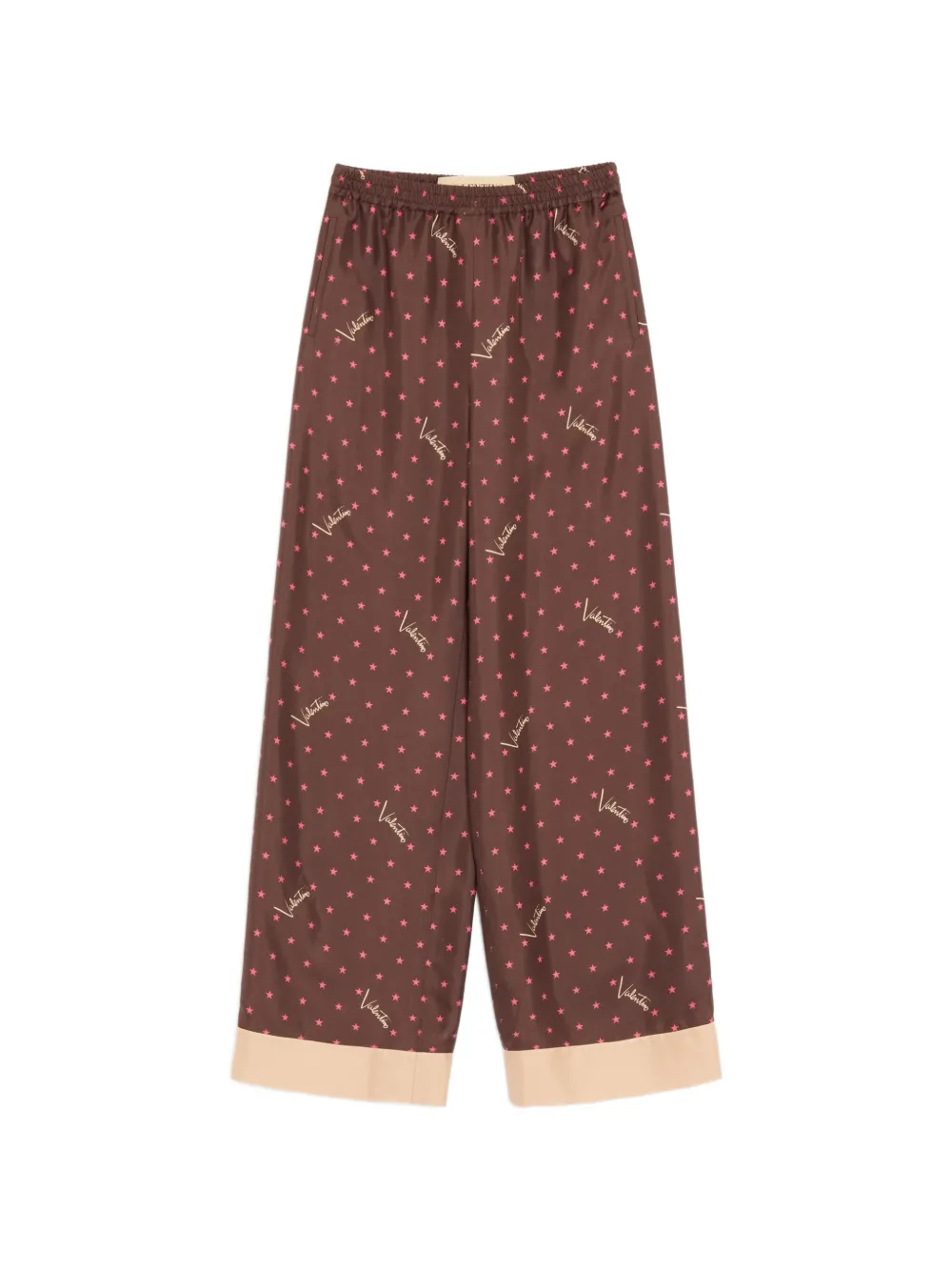 Valentino Garavani Stelline Firma starry twill trousers - Marrone