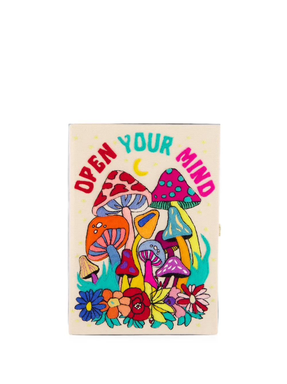 Olympia Le-Tan Clutch Open Your Mind con ricamo - Toni neutri