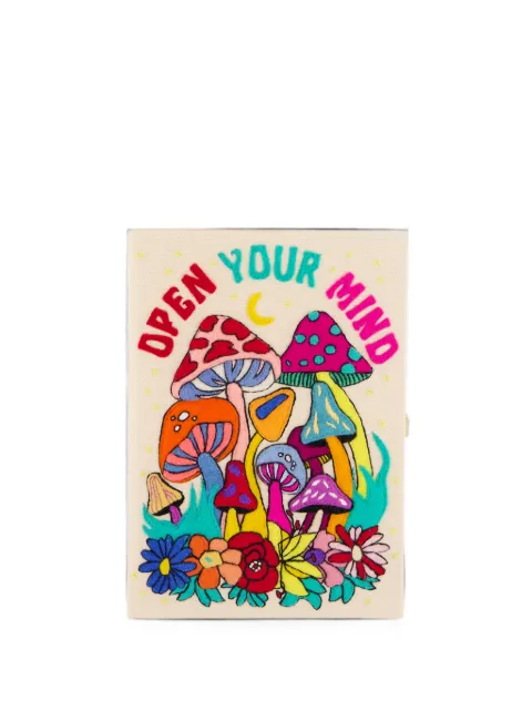 Olympia Le-Tan Open Your Mind Buch-Clutch mit Stickerei