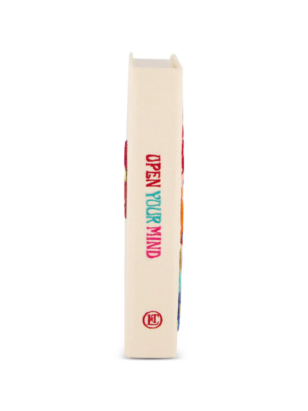 Olympia Le-Tan Open Your Mind Embroidered Book Clutch Bag in Neutrals, view 4