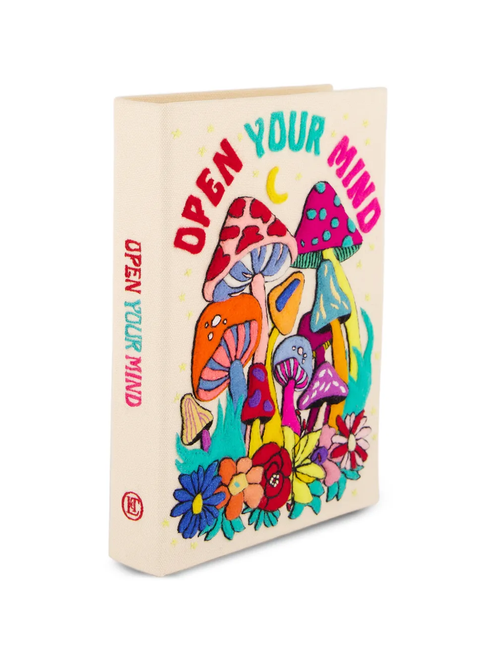 Olympia Le-Tan Open Your Mind Embroidered Book Clutch Bag in Neutrals, view 3