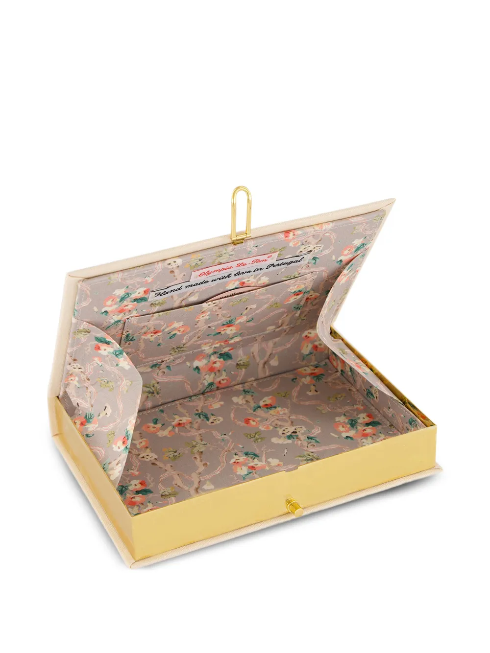 Olympia Le-Tan Open Your Mind Embroidered Book Clutch Bag in Neutrals, view 5