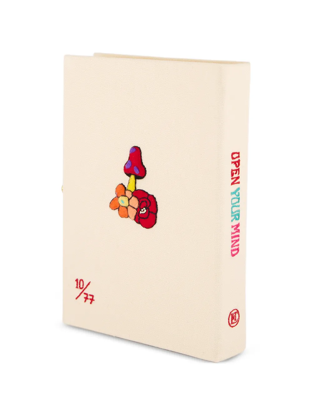 Olympia Le-Tan Open Your Mind Embroidered Book Clutch Bag in Neutrals, view 2