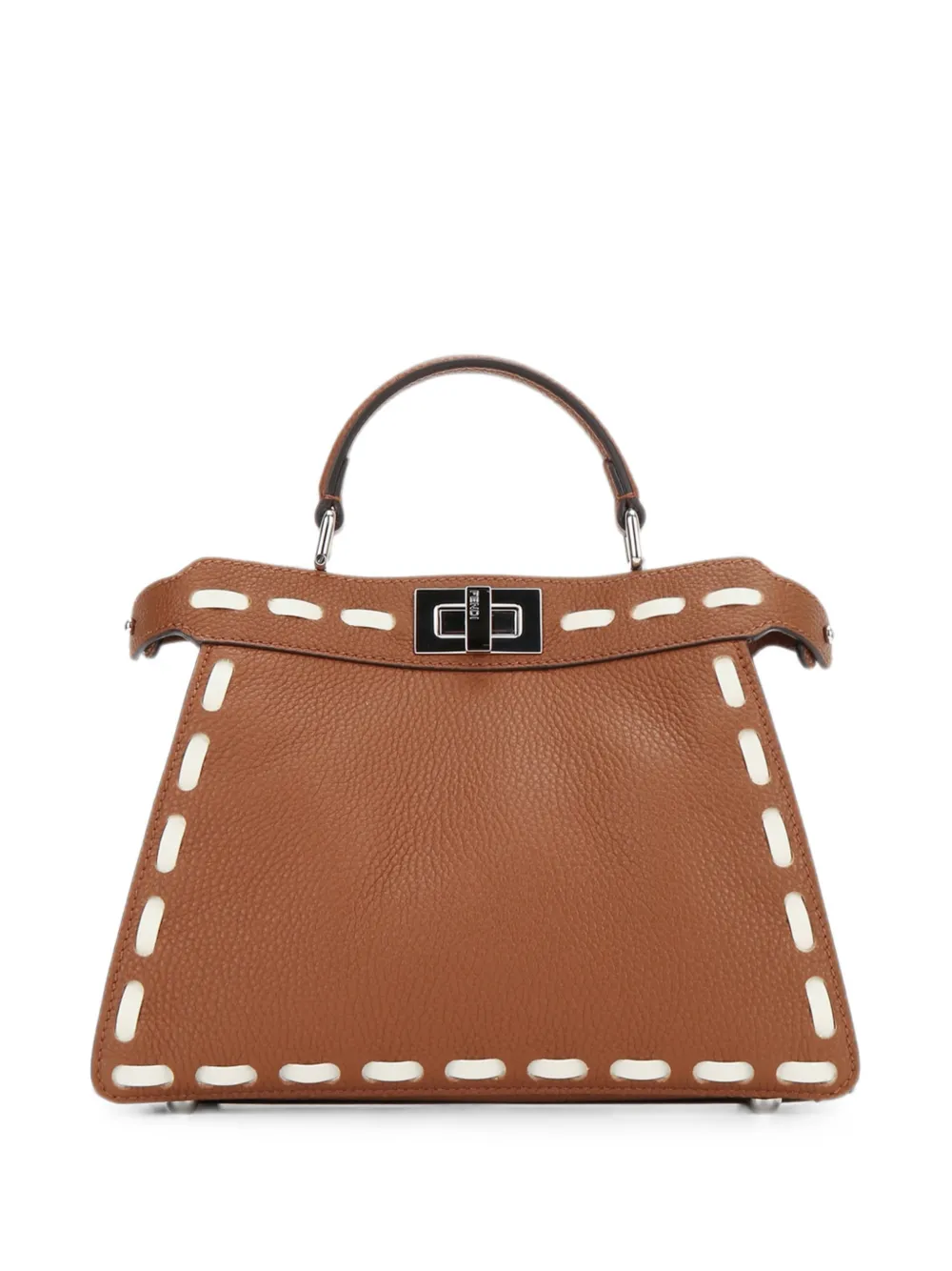 Fendi Small Peekaboo Iseeu Tote Bag In Brown