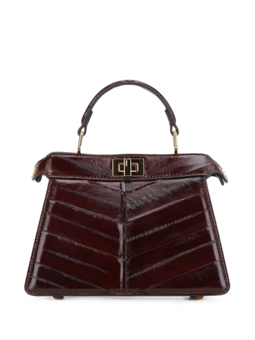 FENDI petite Peekaboo ISeeU leather tote bag - Brown