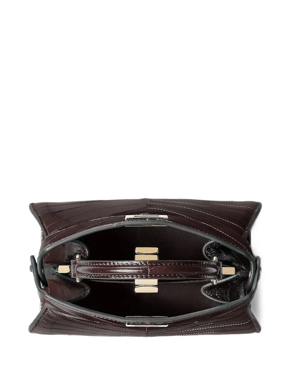 FENDI Petite Peekaboo ISeeU leren shopper Bruin