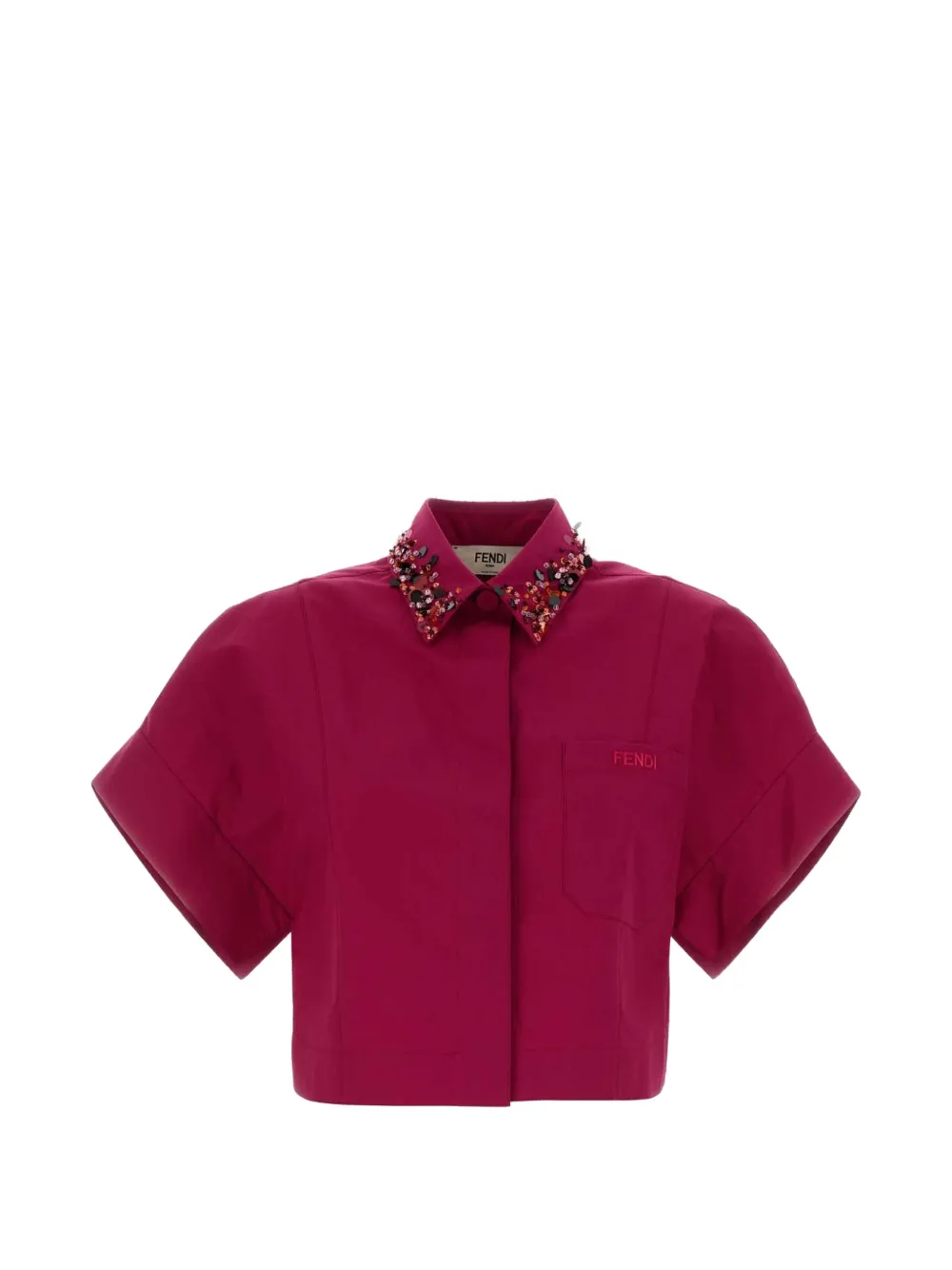 FENDI Cropped-Sweatshirt mit Pailletten - Rosa