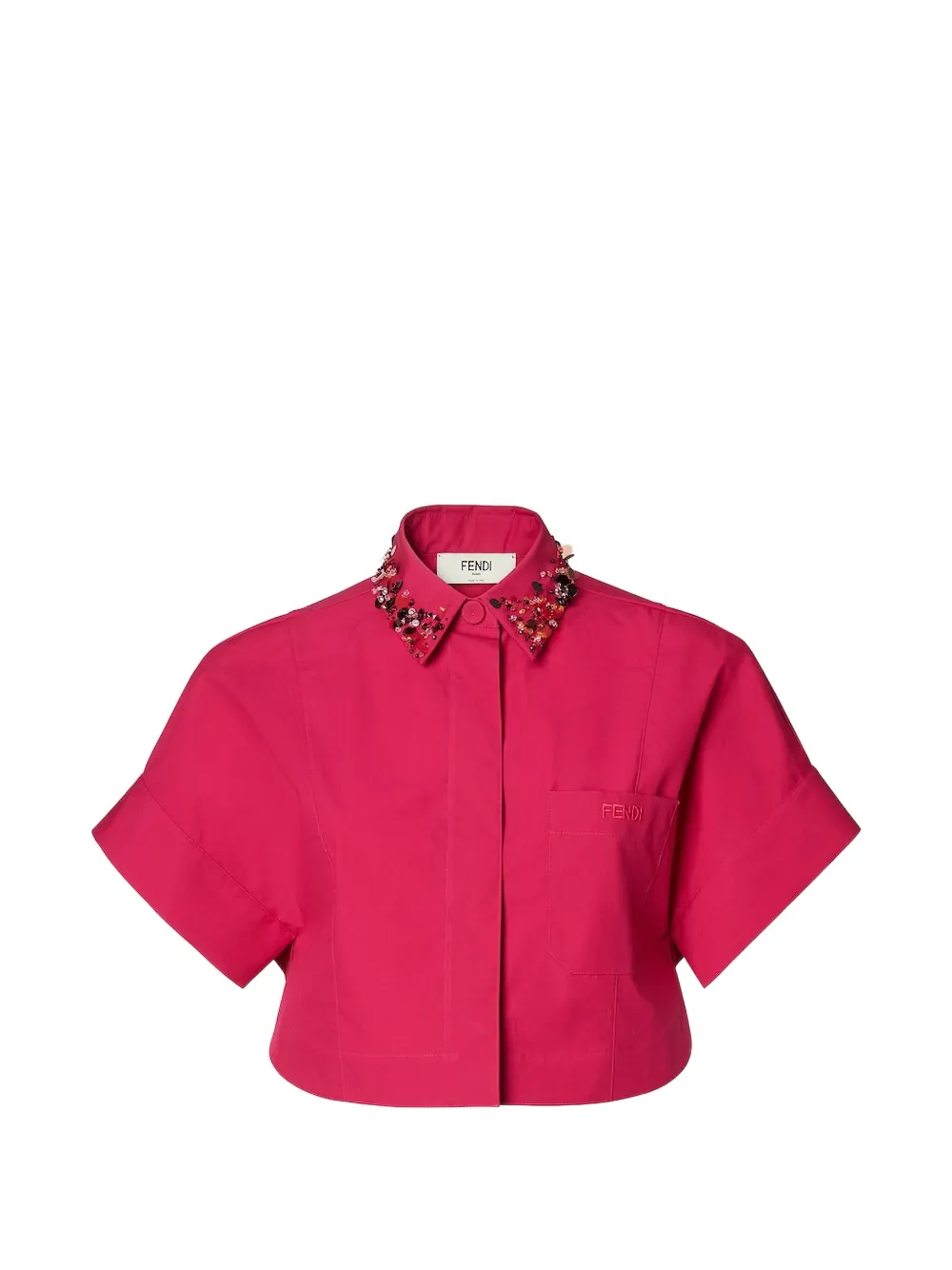 FENDI Blouse verfraaid met pailletten Roze