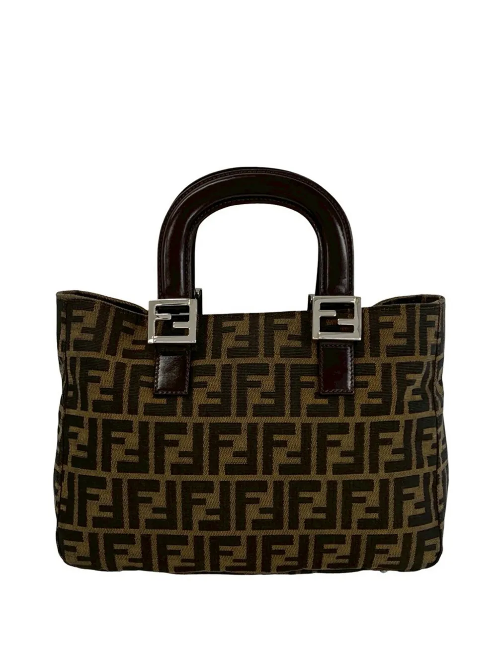 Fendi Pre-Owned 2000-2010 Small Zucca Canvas Twins tote bag - Marrone