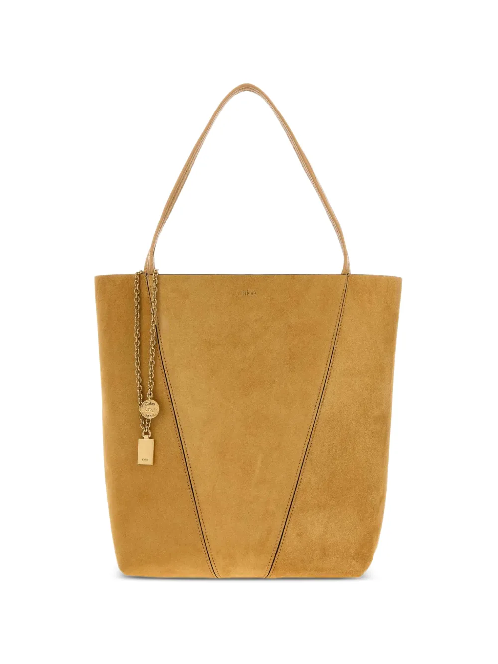 Chloé medium Spin suede tote bag - Giallo