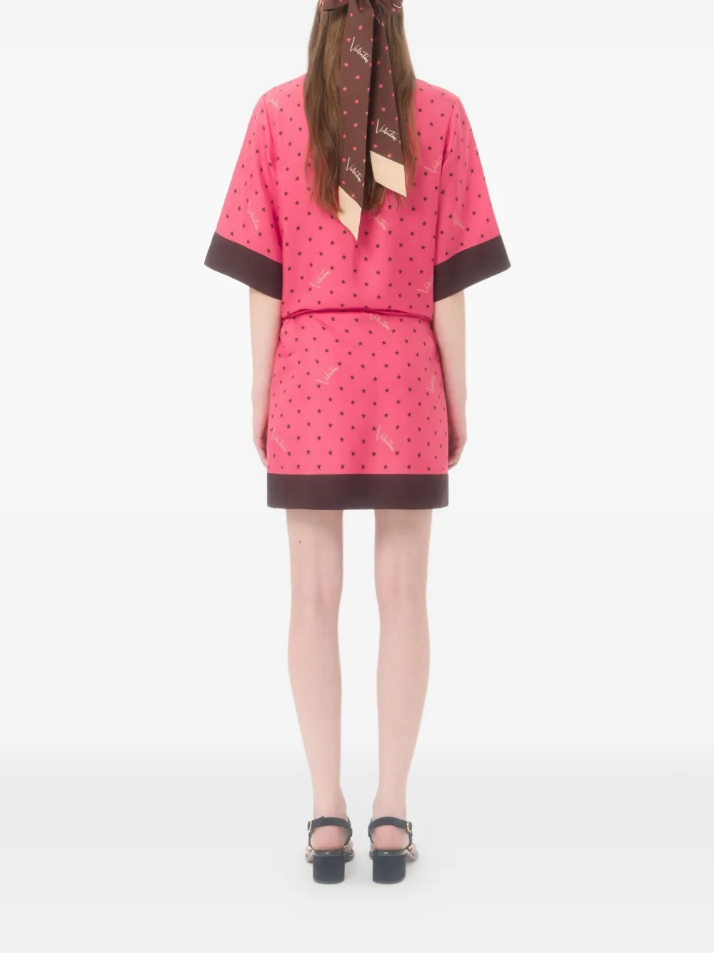 Valentino Garavani Stelline Firma Starry twill blousejurk Roze