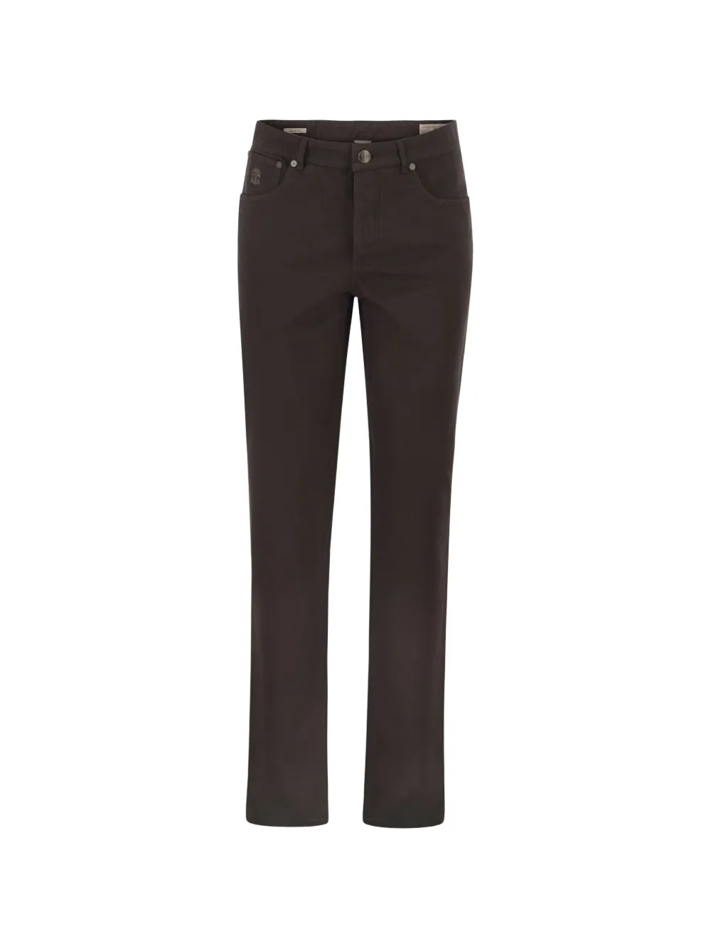 Brunello Cucinelli garment-dyed five-pocket trousers - Braun