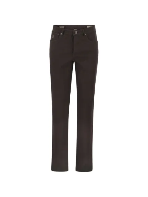 Brunello Cucinelli garment-dyed five-pocket trousers