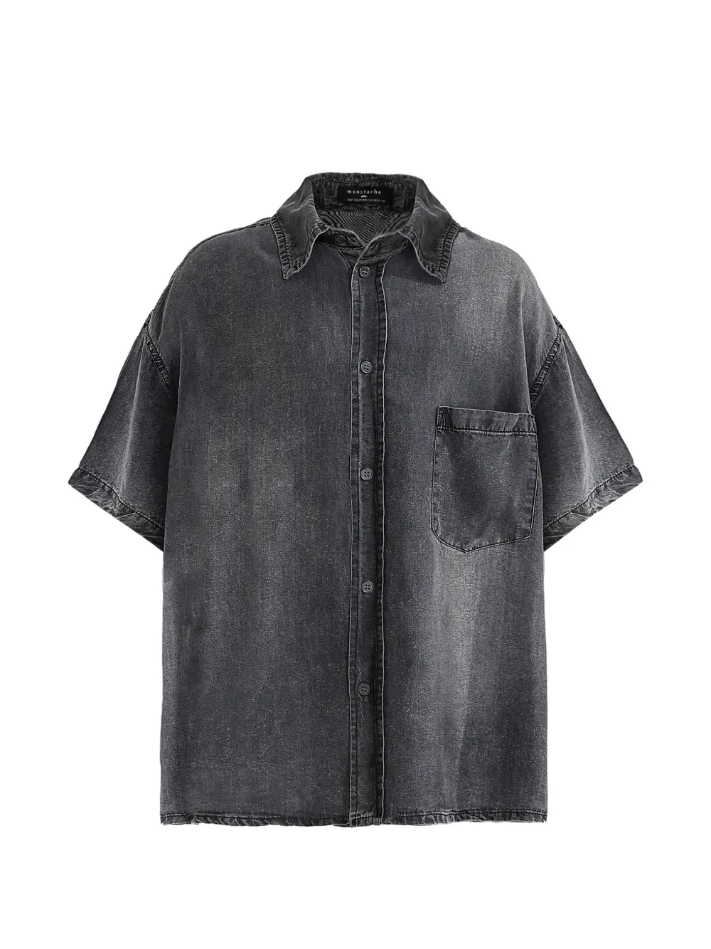 Moustache short-sleeve shirt - Grey