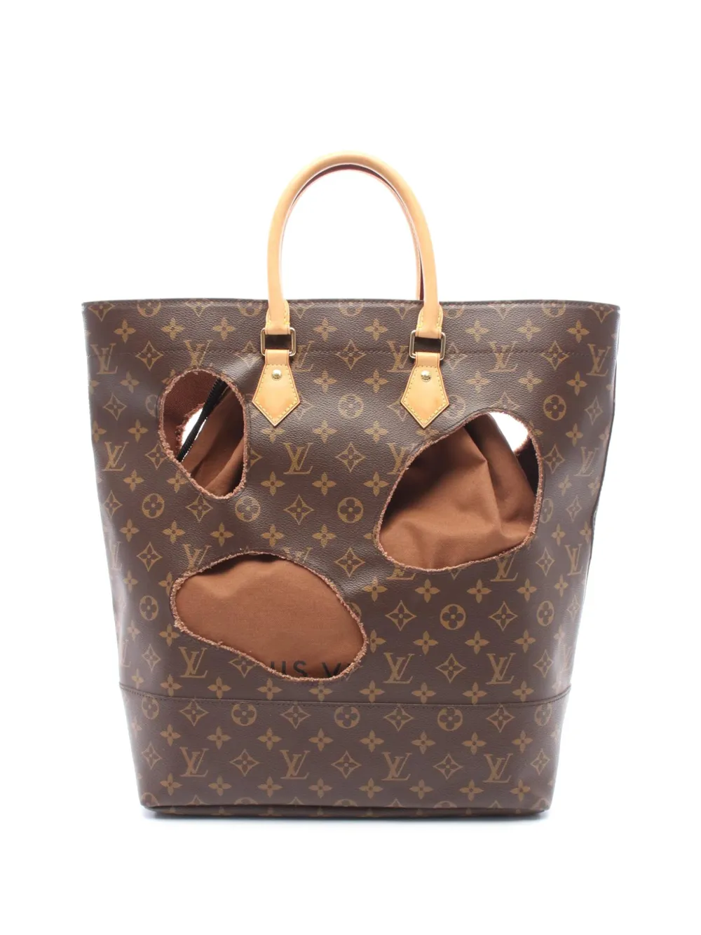 Louis Vuitton Pre-Owned 2014 x Rei Kawakubo Monogram Bag with Holes tote bag - Marrone