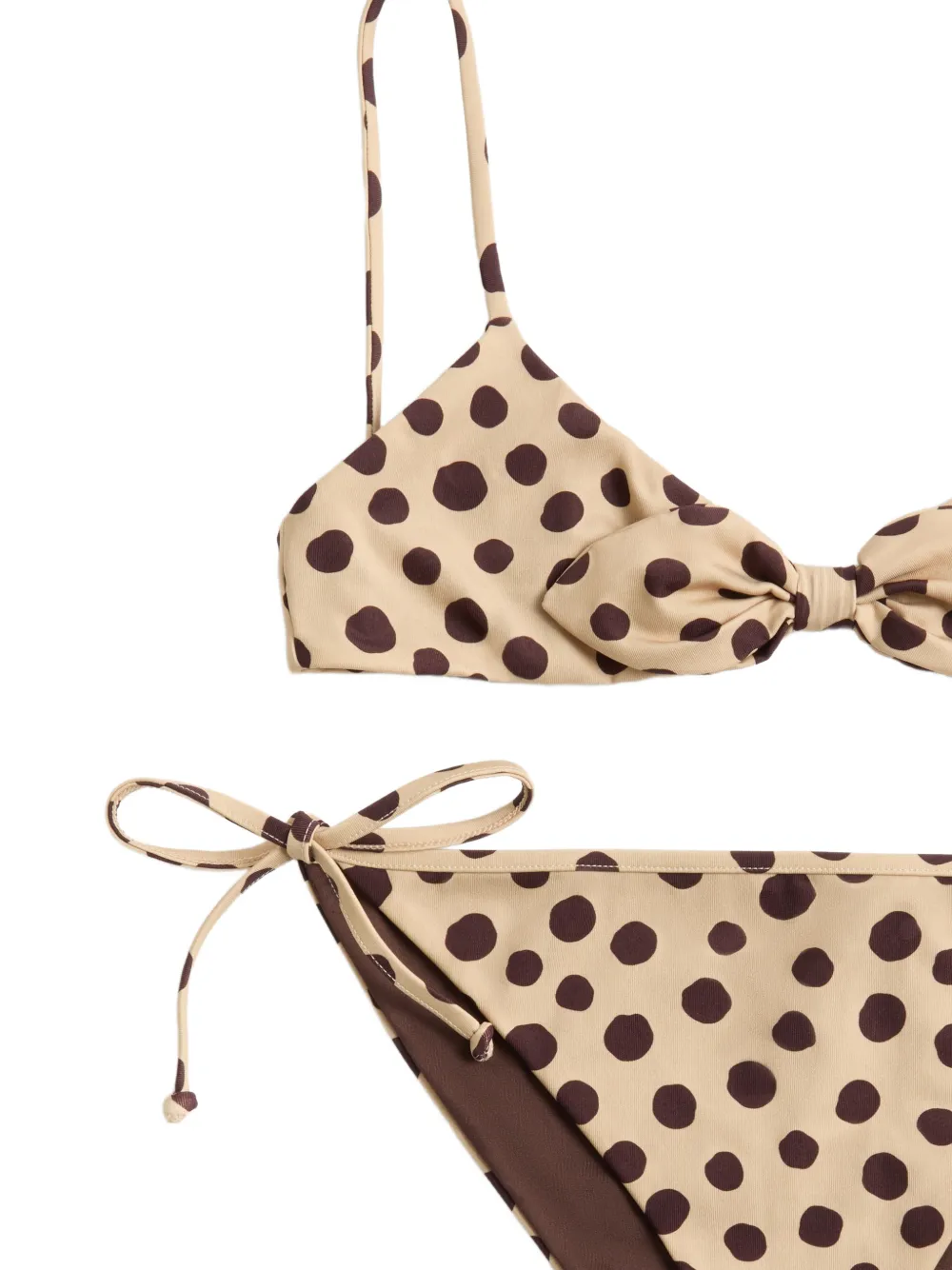 Valentino Garavani Plus de Pois Dalmata lycra badpak met stippen Beige