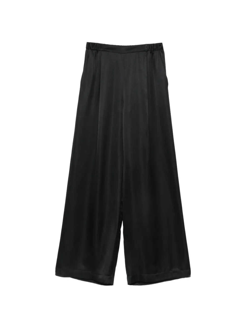 Carine Gilson Pantaloni in raso a gamba ampia - Nero