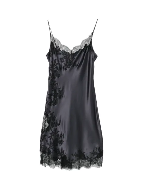 Carine Gilson lace-trim silk nightdress