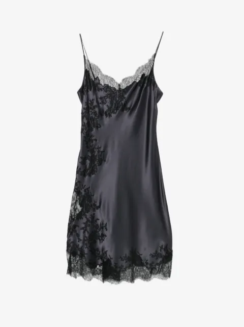 Carine Gilson lace-trim silk nightdress