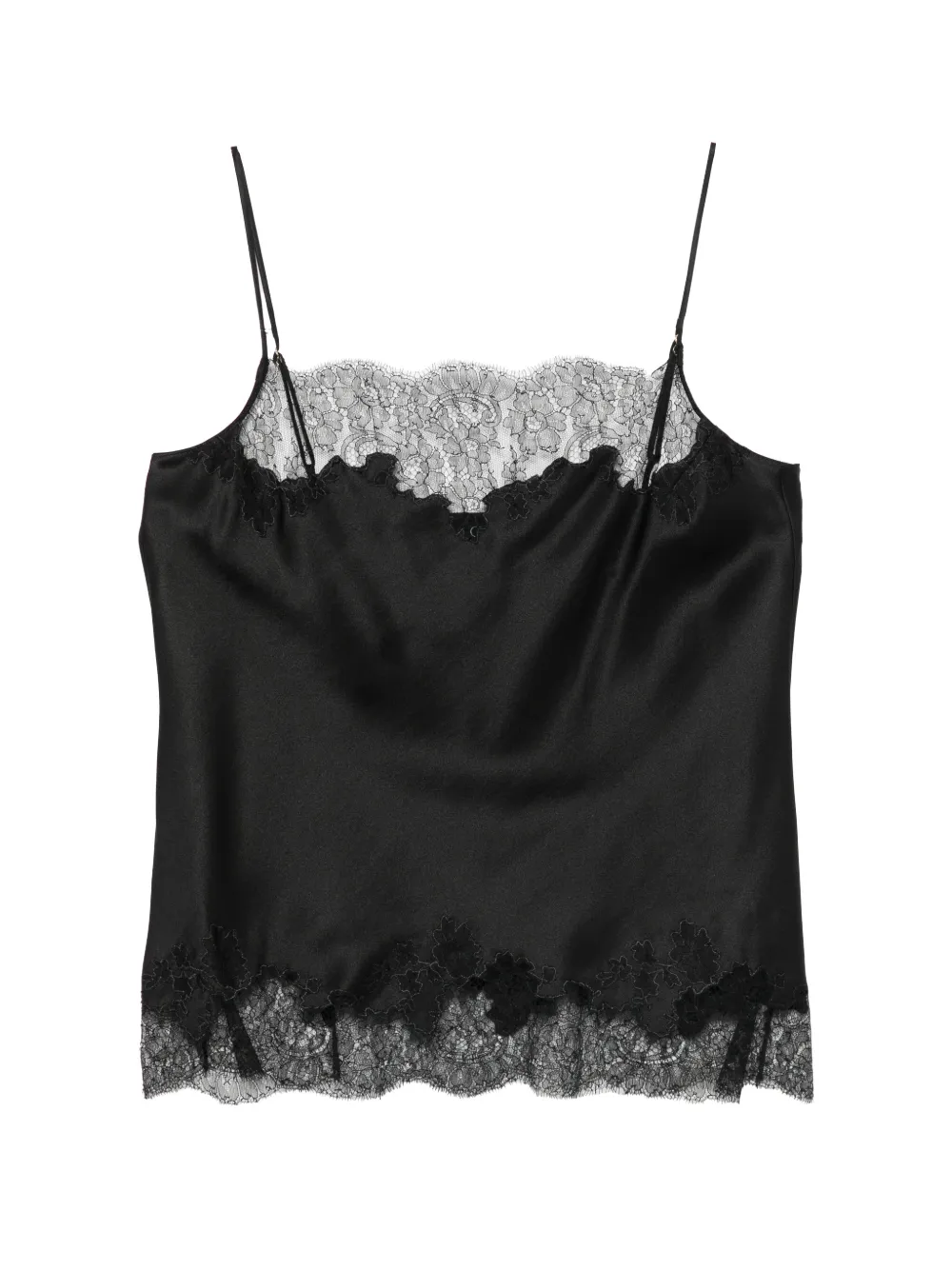 Carine Gilson lace-trim silk camisole · S