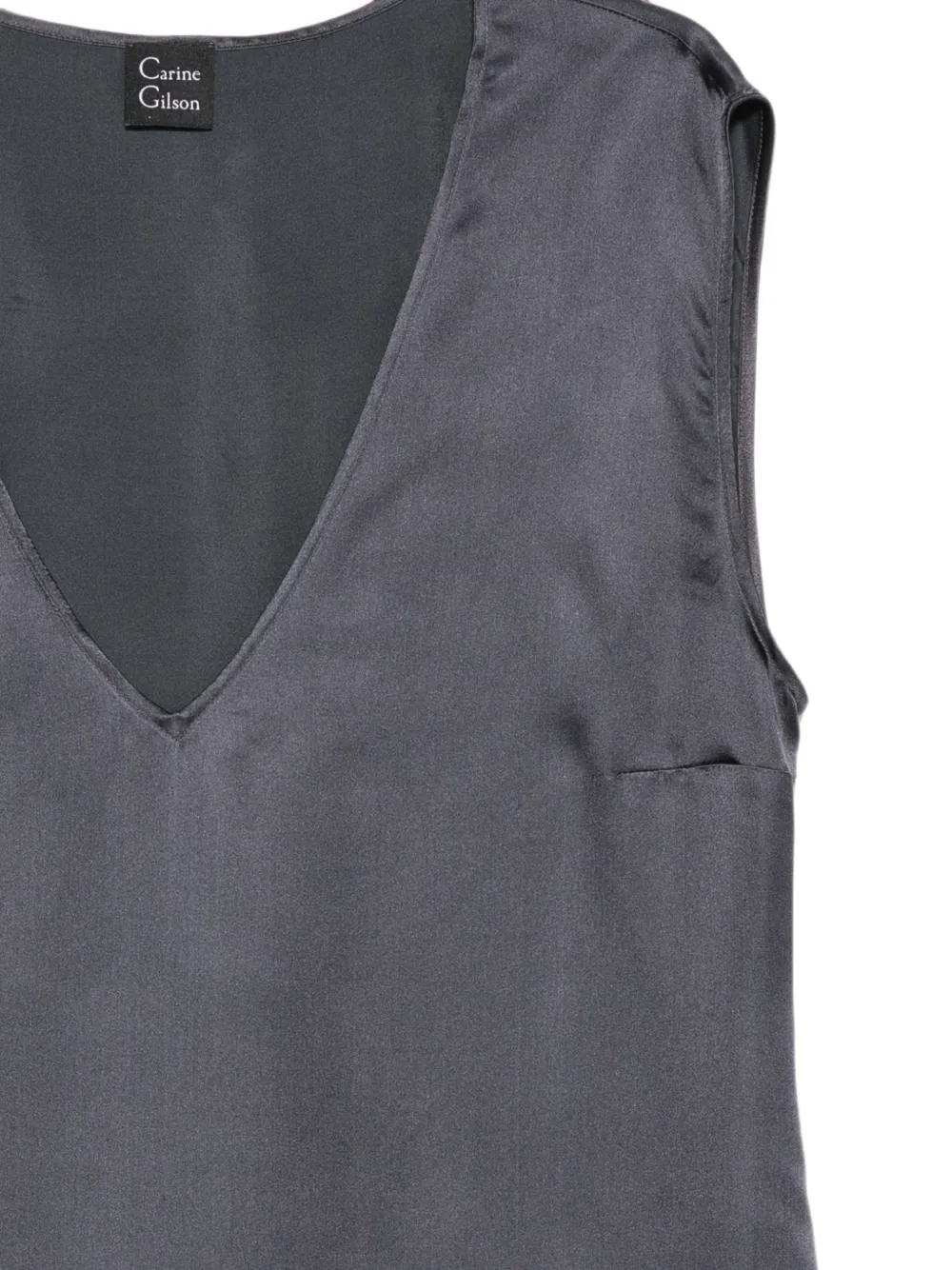 Carine Gilson Nachthemd met kanten afwerking Blauw