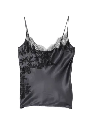 Carine Gilson lace-trim Silk Camisole | レッド | FARFETCH JP
