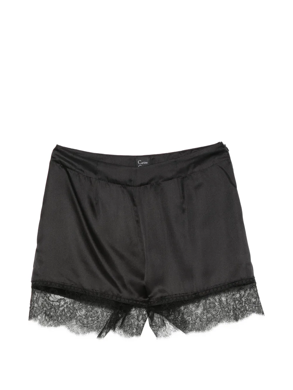 Carine Gilson Shorts con rifinitura in pizzo - Nero