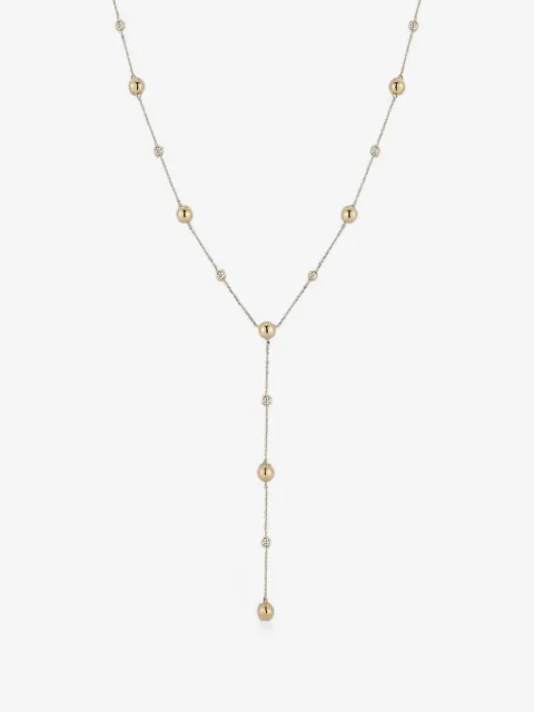Dana Rebecca Designs Sadie Pearl and diamond necklace