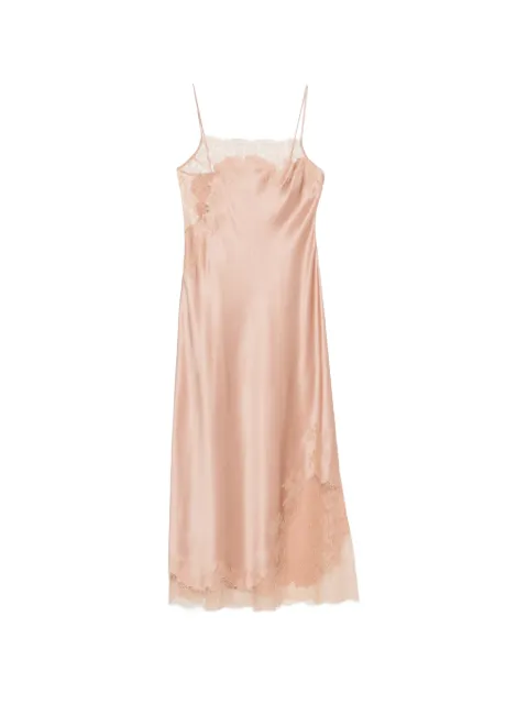 Carine Gilson lace-trim satin nightdress