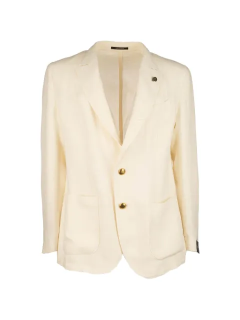 Gabriele Pasini logo-embossed buttoned blazer