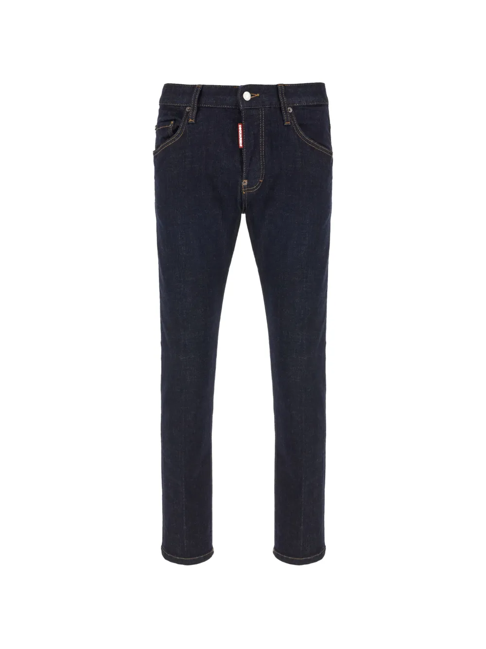 DSQUARED2 logo-patch slim-fit jeans - Blu