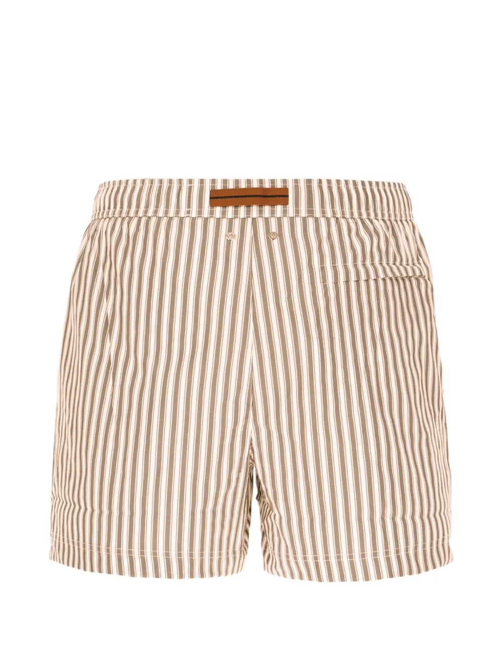 Zegna striped drawstring swim-shorts - Toni neutri