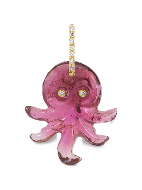 Violette diamond octopus pendant