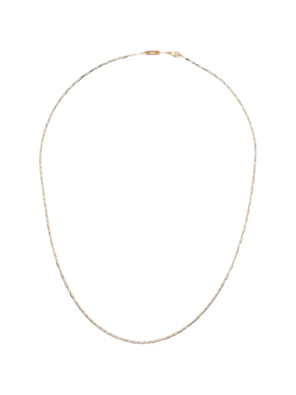 Violette rectangle-chain necklace - Oro