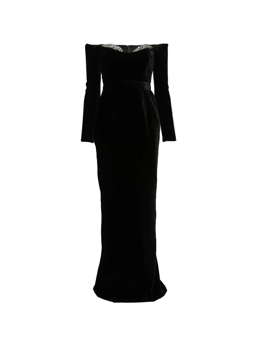 The New Arrivals Ilkyaz Ozel Farah maxi dress Zwart