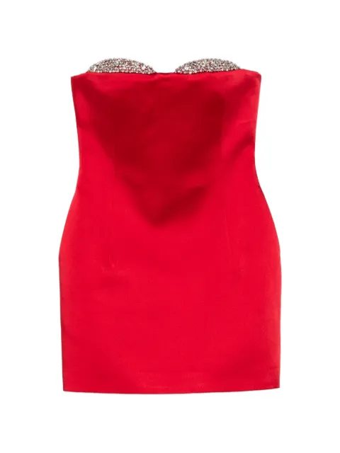 The New Arrivals Ilkyaz Ozel Noelie strapless mini dress in red satin