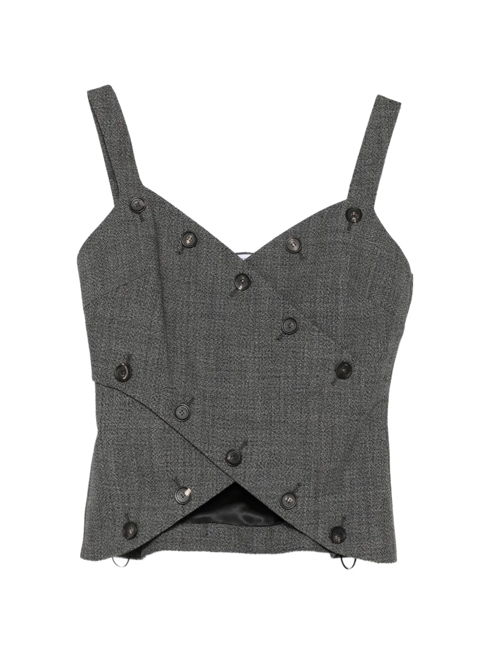 Ferragamo mouliné button-up top - Grey