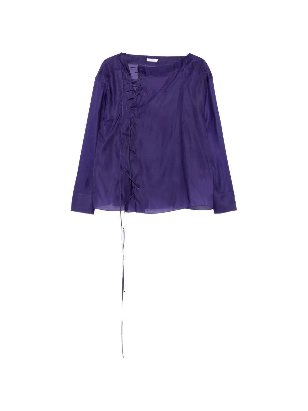 Ferragamo lace-up sheer blouse - Viola