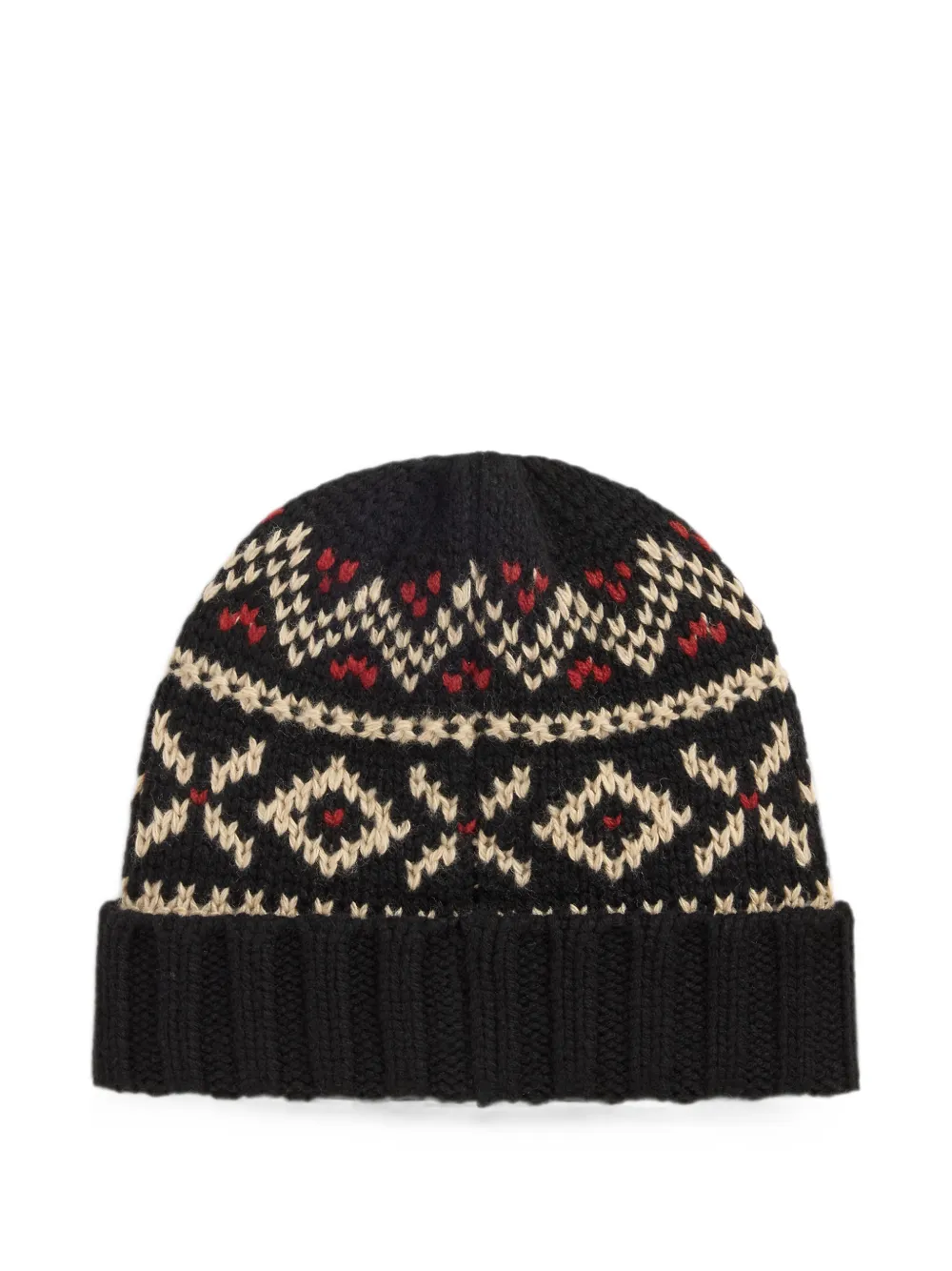 Polo Ralph Lauren Fair-Isle muts met intarsia Zwart