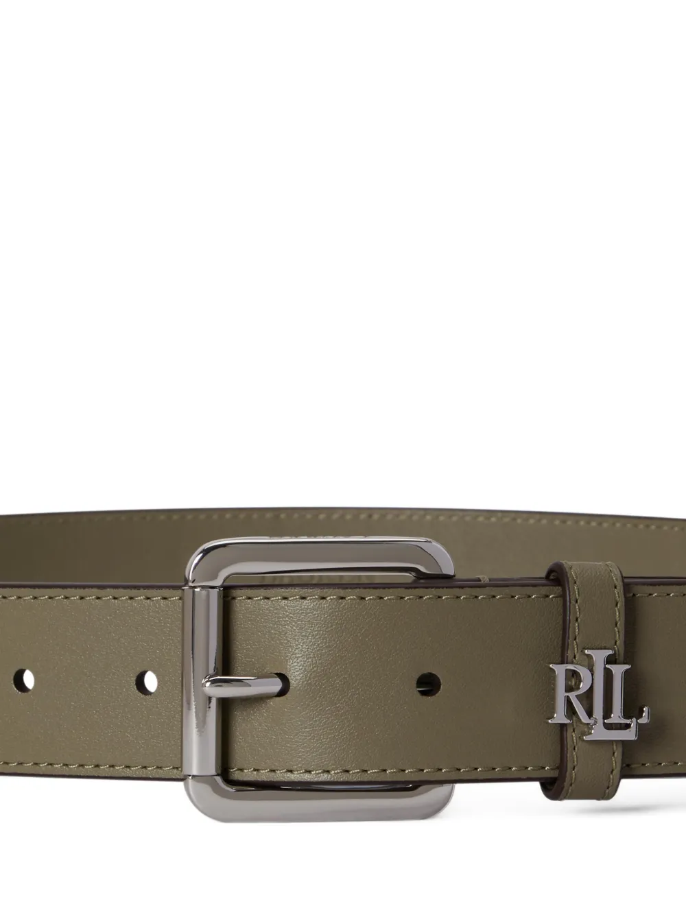 Lauren Ralph Lauren Leren riem met logoplakkaat Groen