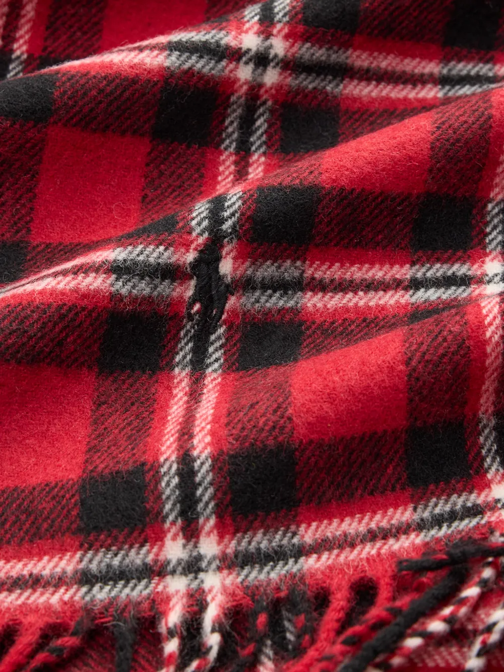 Polo Ralph Lauren Sjaal met tartan ruit en franje Rood