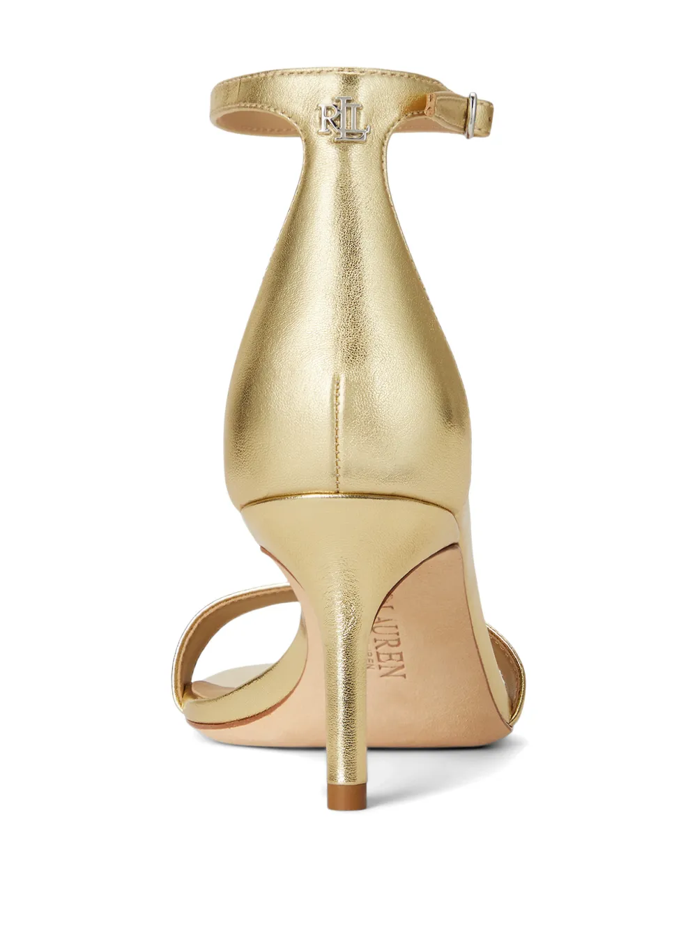 Lauren Ralph Lauren Allie metallic leather sandals Goud