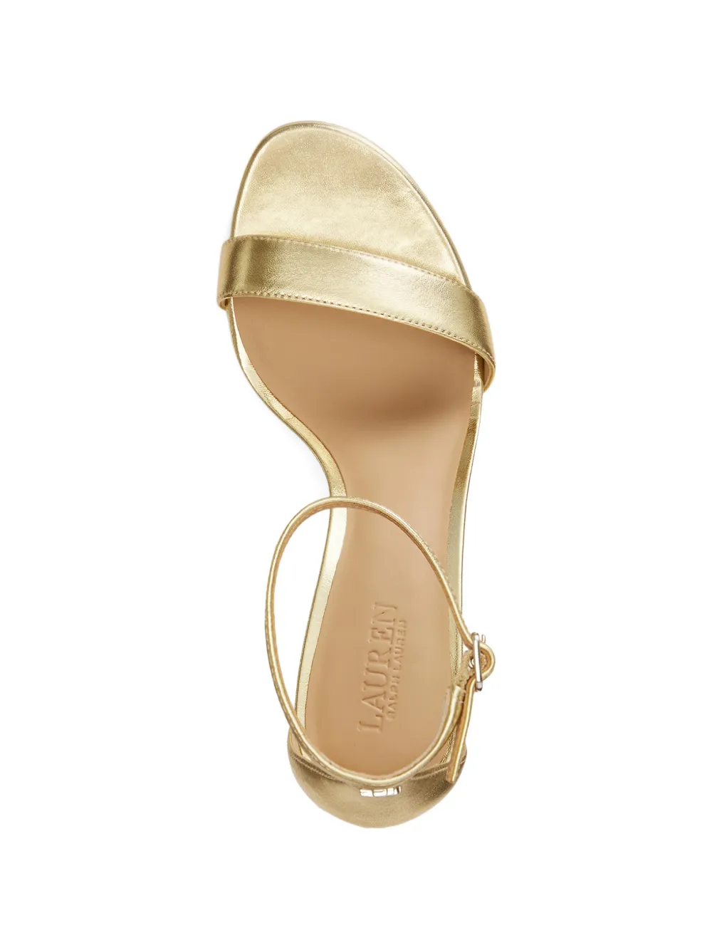 Lauren Ralph Lauren Allie metallic leather sandals Goud
