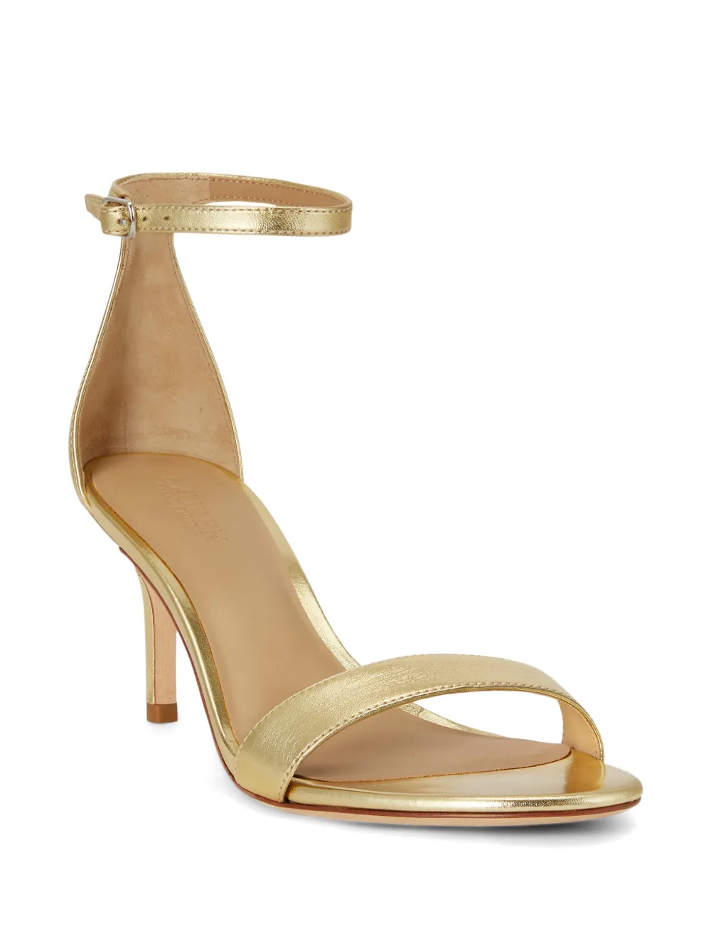 Lauren Ralph Lauren Allie metallic leather sandals Goud